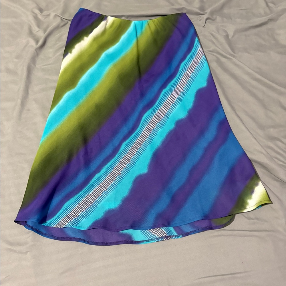 Cato Blue and Purple Midi Skirt